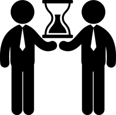 Business Time For Two Businessmen Outline Svg Vector, Free Vectors File